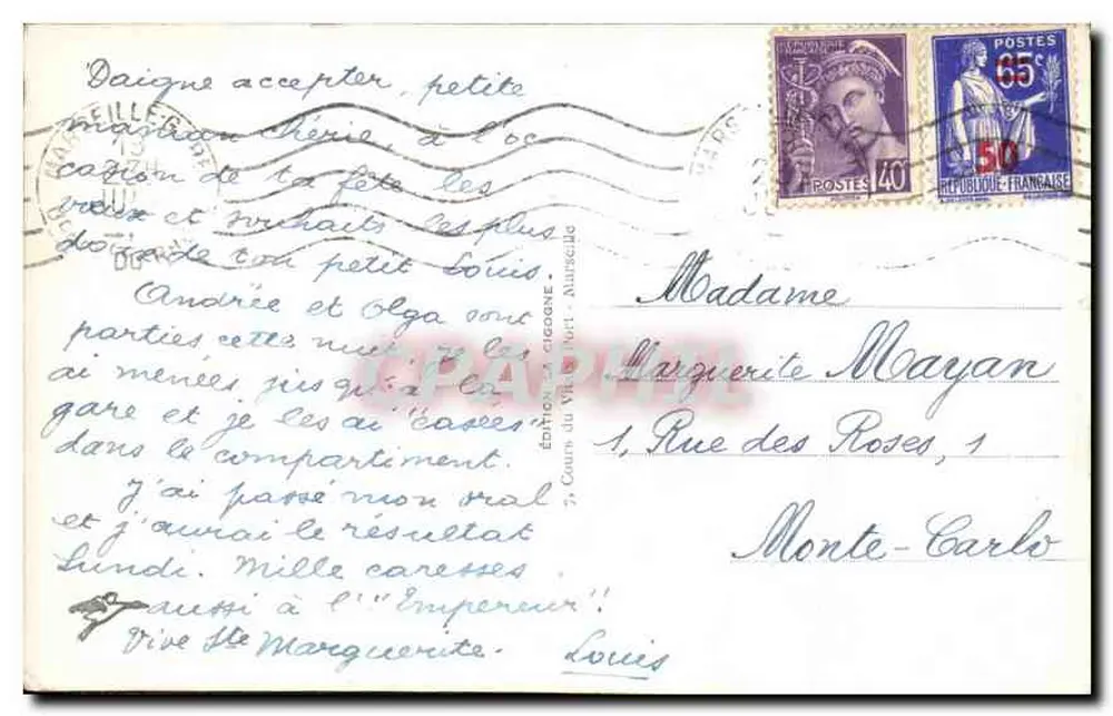 Marselha — Porta de Aix — Edição do Velho Port, n°77 - Verso