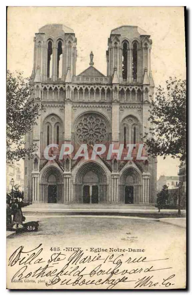 Igreja de Nossa Senhora — Nice — Edição Giletta, n° 485 - Frente