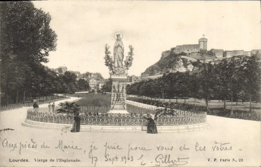 Lourdes. Virgem da Esplanada — V.P. Paris N. 22 - Frente