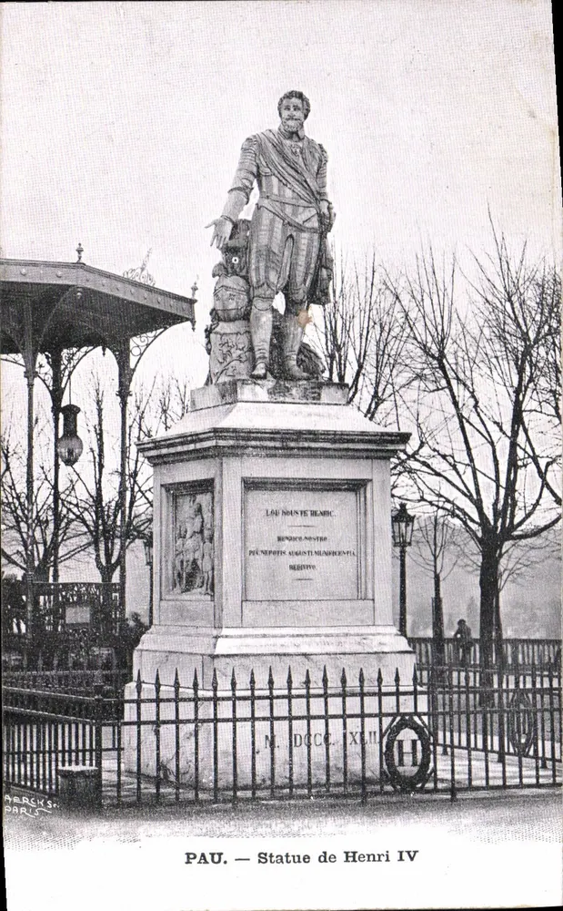 Pau — Estátua de Henrique IV — editor Merck & Cie, Paris - Frente