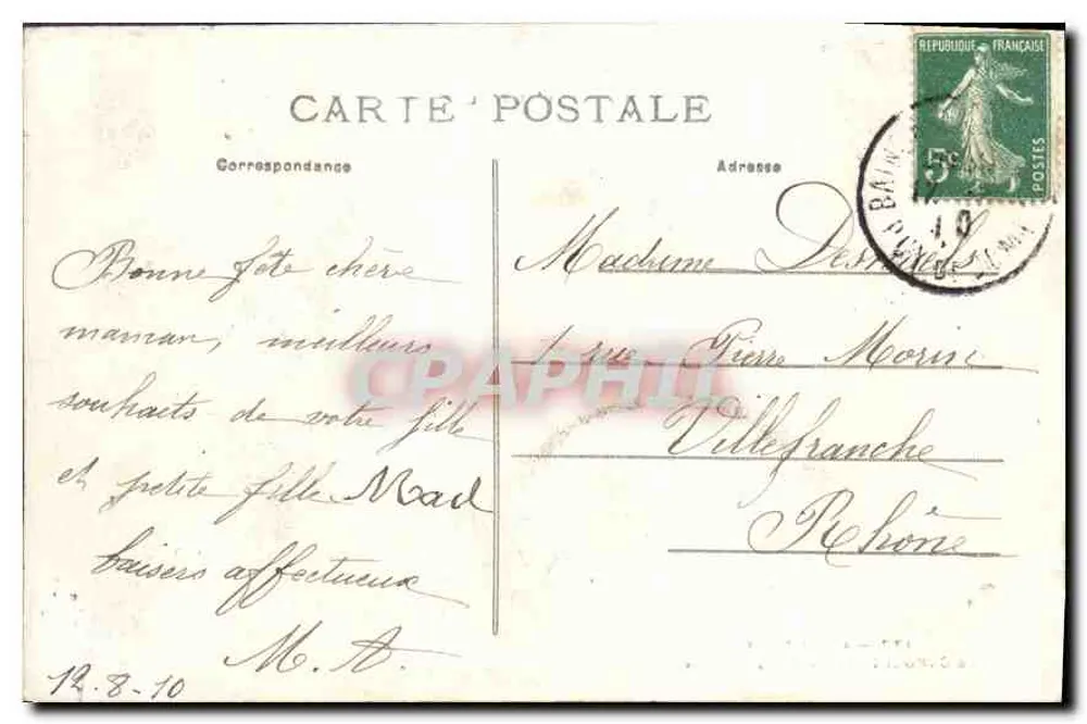 O Capucino - Caminho dos Artistas — Mont-Dore — n° 137 - Verso