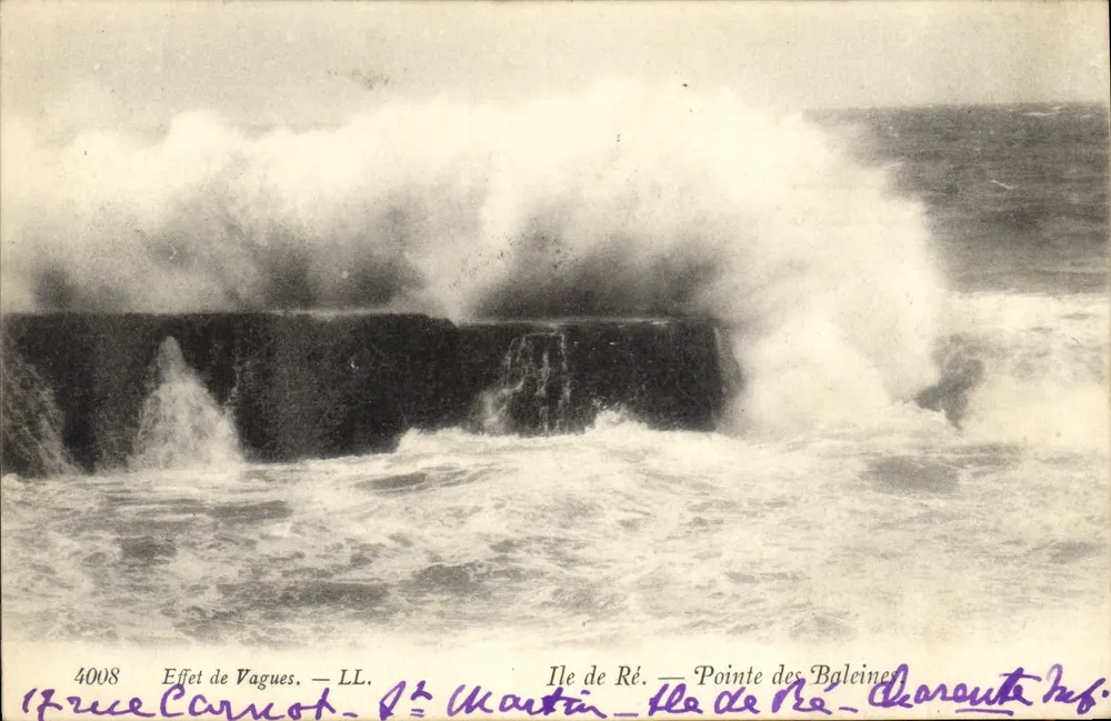 Efeito de Ondas — LL. — Ilha de Ré — Ponta das Bgleines - Frente