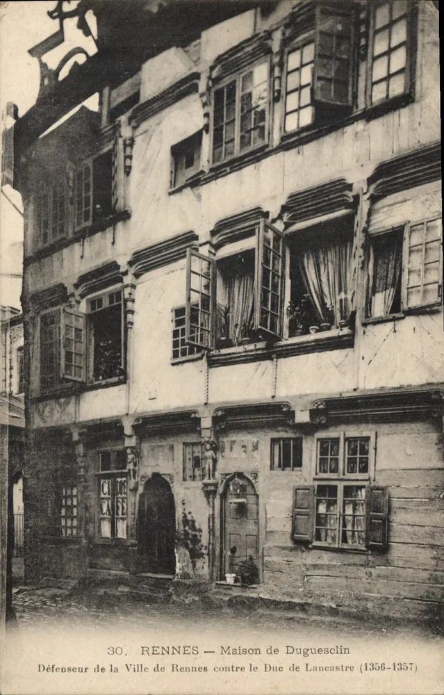 Rennes — Casa de Duguesclin — Defensor da Cidade de Rennes contra o Duque de Lancastre (1356-1357) - Frente