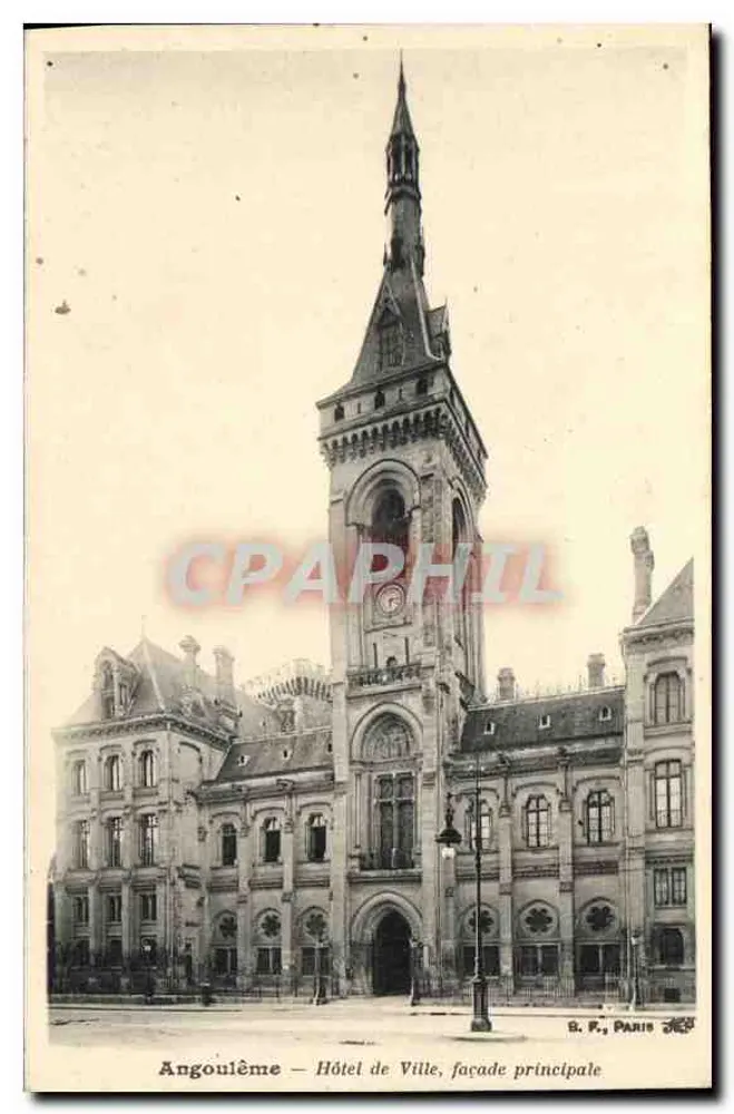 Angoulême — Rathaus, Hauptfassade — G. F., Paris - Vorderseite