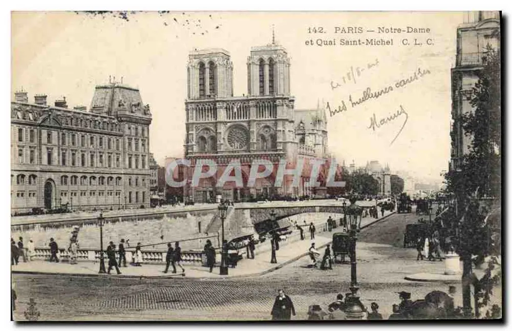 Paris — Notre-Dame und Quai Saint-Michel — C. L. C. n°142 - Vorderseite
