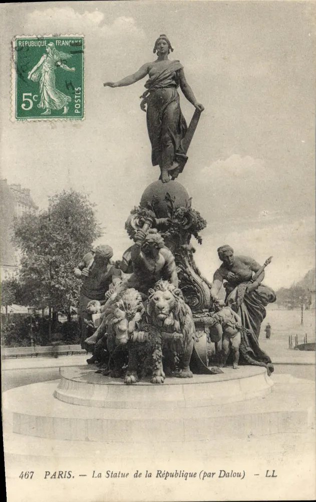 Parigi — La Statua della Repubblica (di Dalou) — LL - Recto