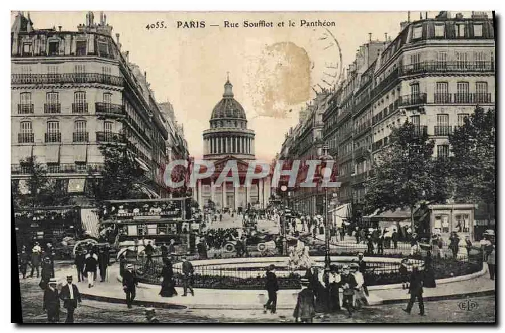 Paris — Straße Soufflot und der Panthéon — Verlag E.P. Nr. 4055 - Vorderseite