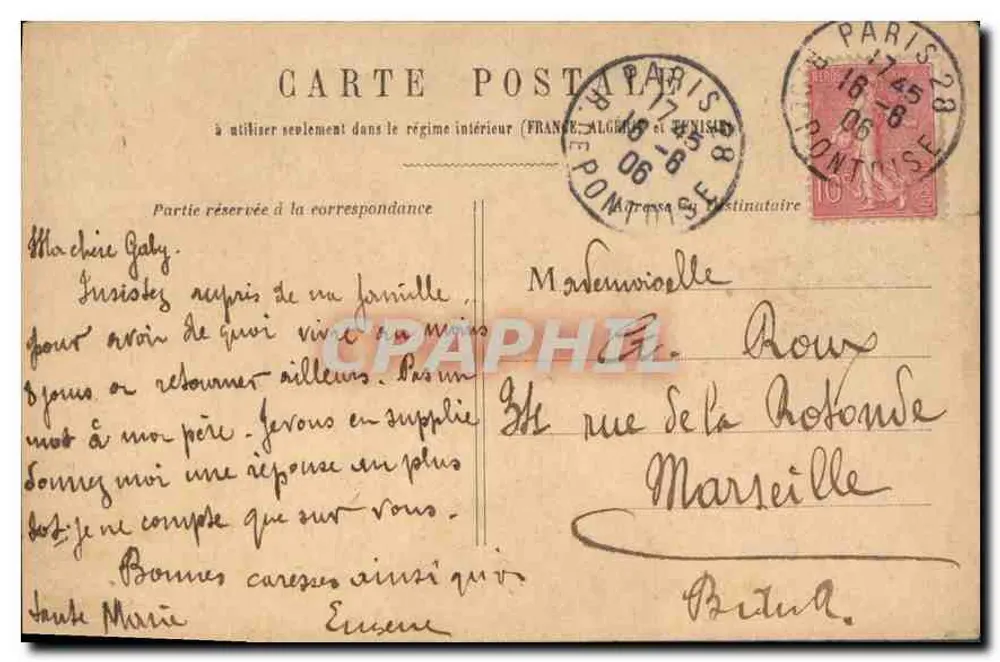 PARIS - Ministério da Guerra — vista do edifício com relógio e carruagem - Verso