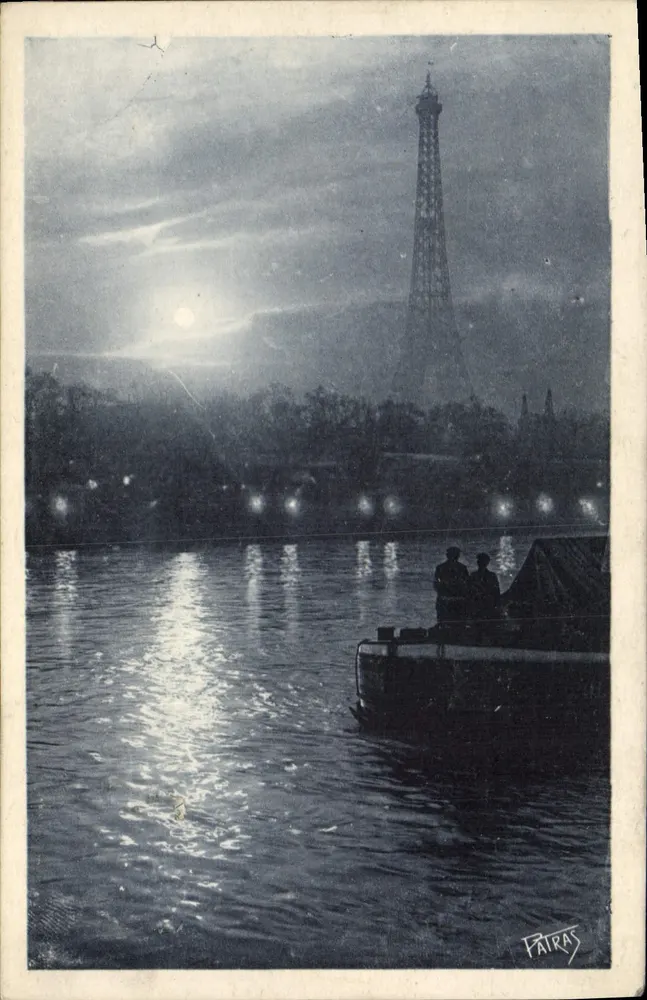 Paris in der Nacht — Mondlicht über die Seine — Fairas - Vorderseite