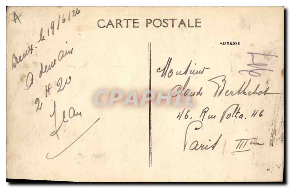 Châteaudun — O Castelo, visto das margens — Séd Française de Phototypie, Châteaudun - Verso