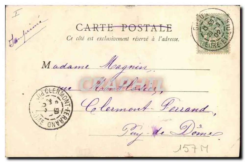 Túmulo da Srta. de Montpensier — Falecida com 2 anos — B.F., Paris - Verso