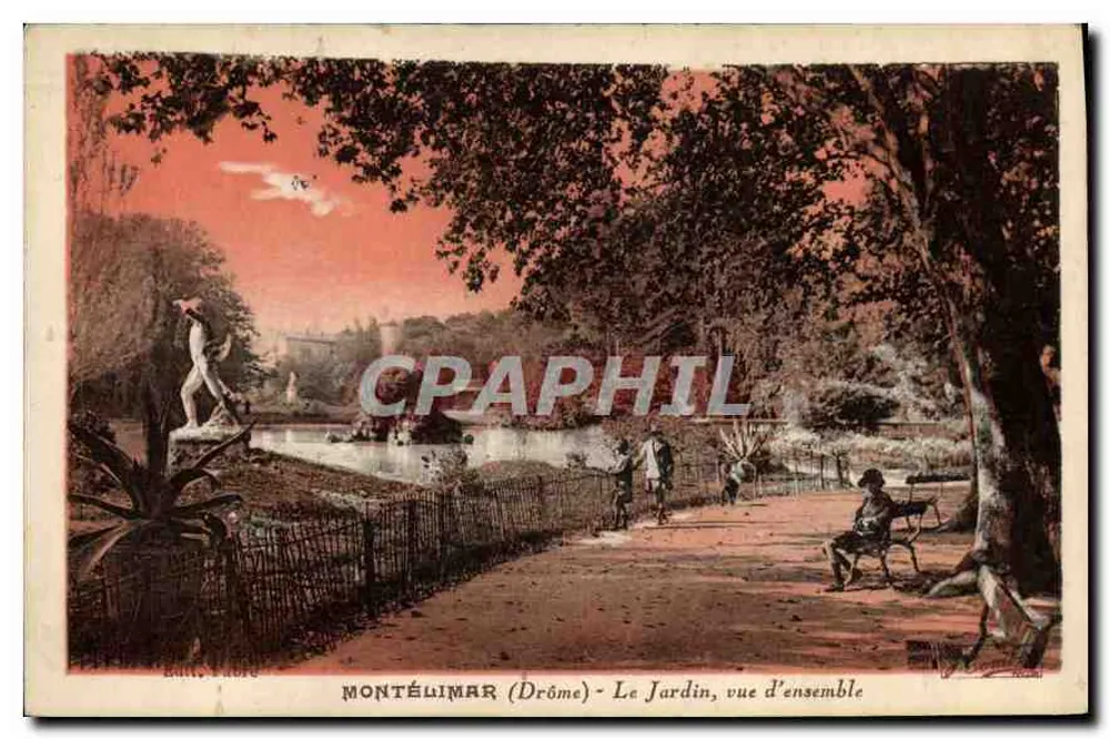 Montélimar (Drôme) - O Jardim, vista geral — Editor: B. Fabre - Frente