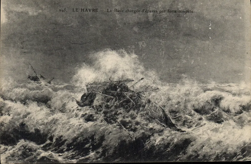 Le Havre — Die Bucht voller Wracks bei stürmischem Wetter — Unbekannte Ausgabe, Nr. 295 - Vorderseite