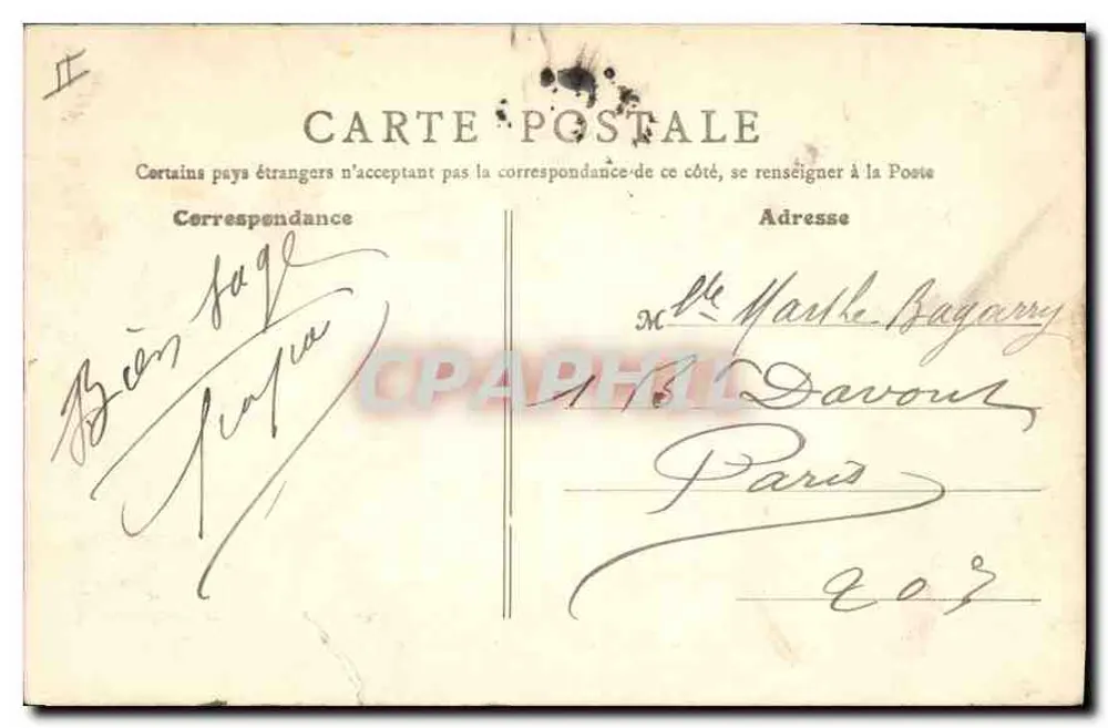 Blois — Vista geral e o Ponte — Editor E. Teglaux, n°62 - Verso