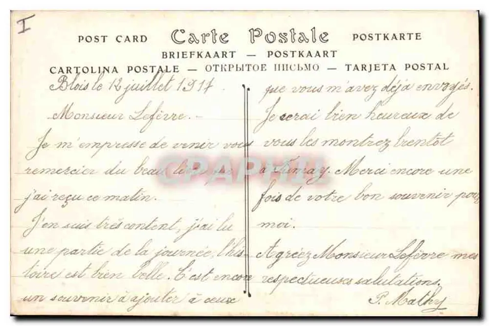 Castelo de Blois — A Cour — ND Fot. n°101 - Verso