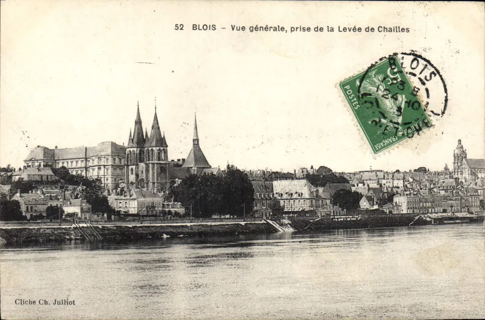Blois — Allgemeiner Blick, Aufnahme der Levée de Chailles — Cliche Ch. Julliot - Vorderseite