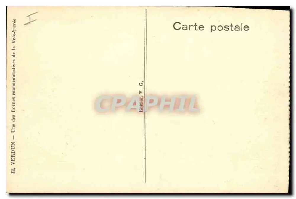 Denkmäler der Heiligen Straße — Verdun — Ausgabe V. G. - Rückseite