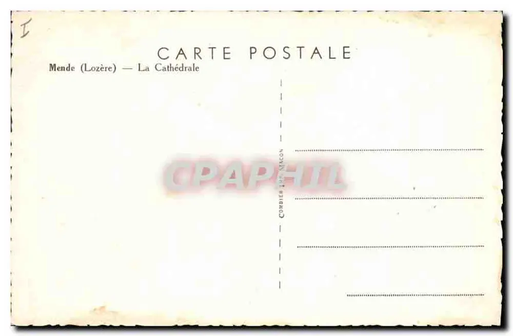 Mende (Lozère) — De Kathedraal — Combien & Macon - Achterkant