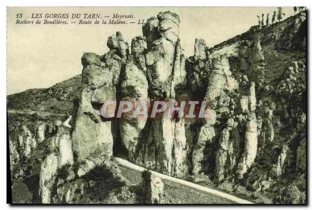 Die Gorges du Tarn — Meyrueis — Bouillères Felsen — Route de la Malène — LL - Vorderseite