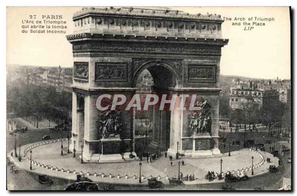 Paris - Der Arc de Triomphe und die Place du Soldat Inconnu — LES EDITIONS ARTISTIQUES - LIP - Vorderseite