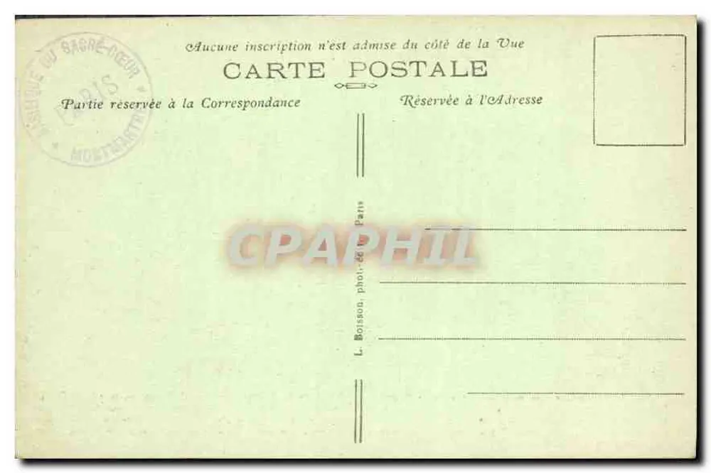 Paris — Basílica do Sagrado Coração — L. Boisson, fot. da França, n° 115 - Verso