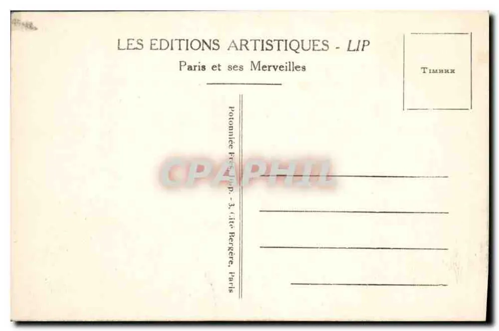 Parigi - Il Palazzo del Luxembourg — editore LIP, n°48 - Verso