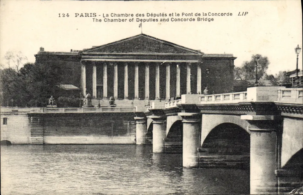 Paris - Das Chamber der Abgeordneten und der Pont de Concorde — LIP, Serie 124 - Vorderseite