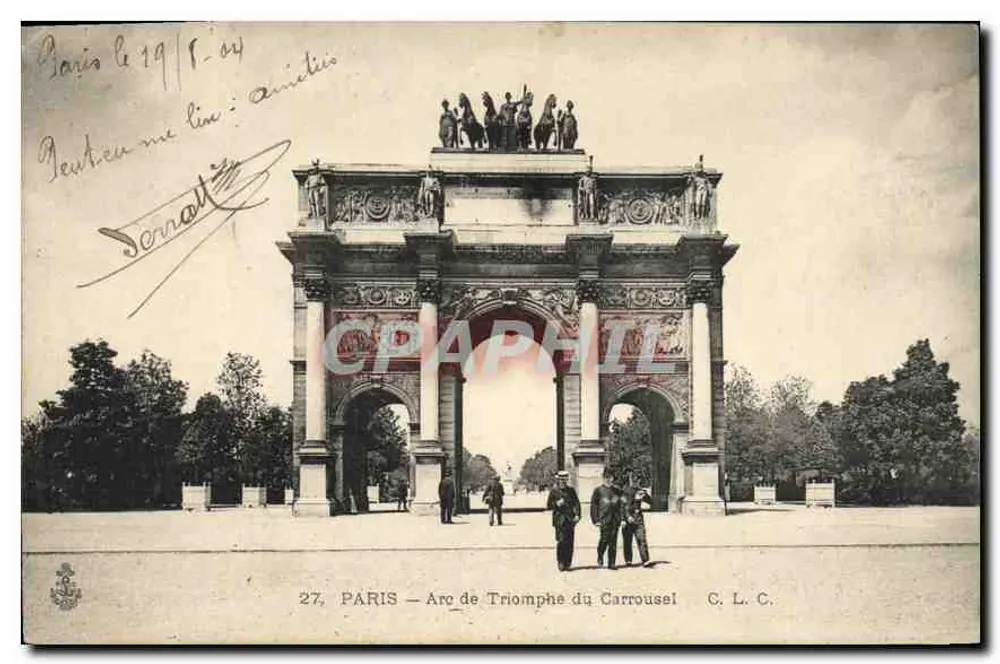 पेरिस — कारूसेल के ट्रियम्फ आर्क — C. L. C. संख्या 27 - आगे