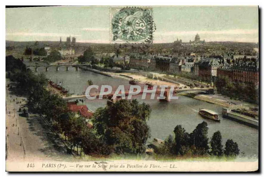 PARIS (1er) — Ansicht der Seine vom Pavillon de Flore — LL. - Vorderseite