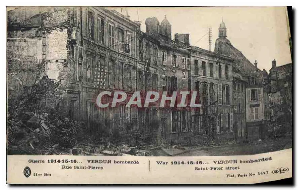 Verdun — Saint-Pierre-Straße bombardiert — Viad, Paris N° 1447 - Vorderseite