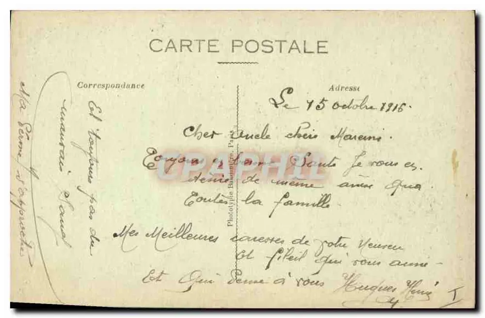 Verdun bombardiert — Der Große Krieg 1914-16 — Benoist, Verlag Bar-le-Duc - Rückseite