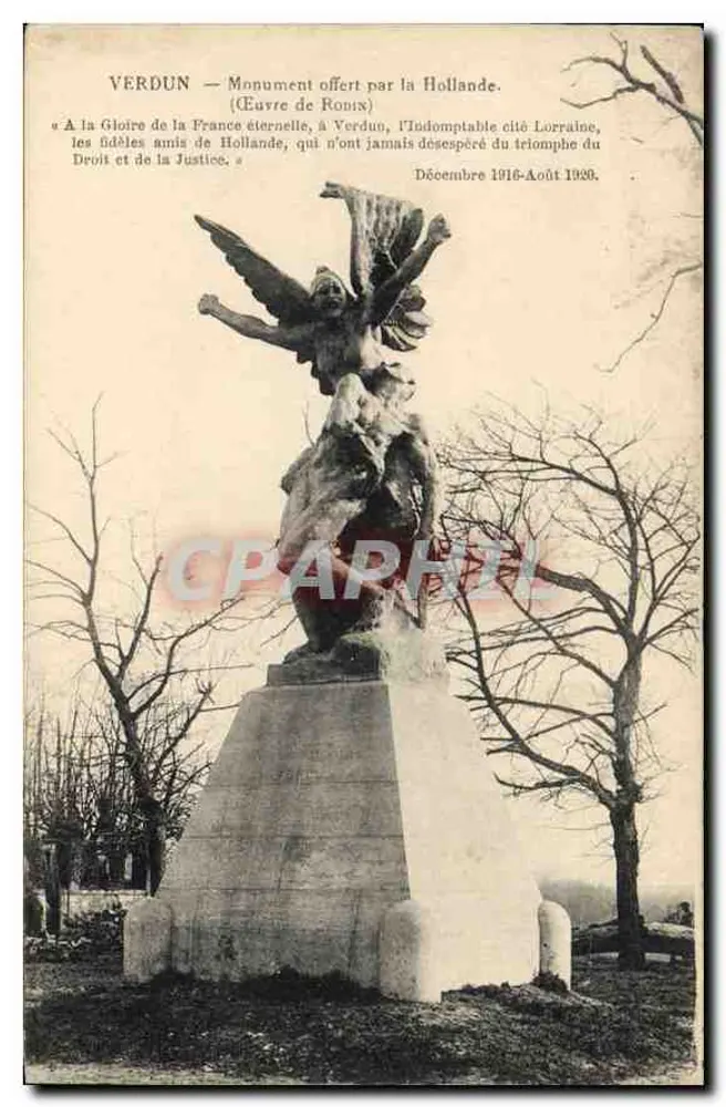 Verdun — Denkmal gespendet von Holland. (Werk von Rodin) - Vorderseite