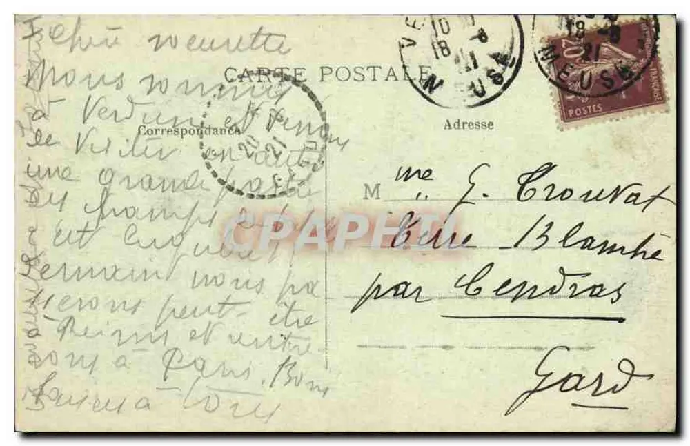 Verdun em Ruínas — A Rue Chevert — Chevert Street — MTIL - Verso