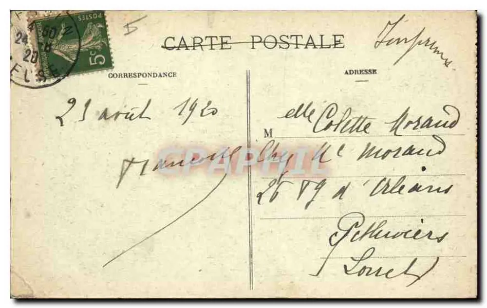 Verdun - Rue Mazel — ruínas após a guerra — Foto Huppé-Sanny - Verso