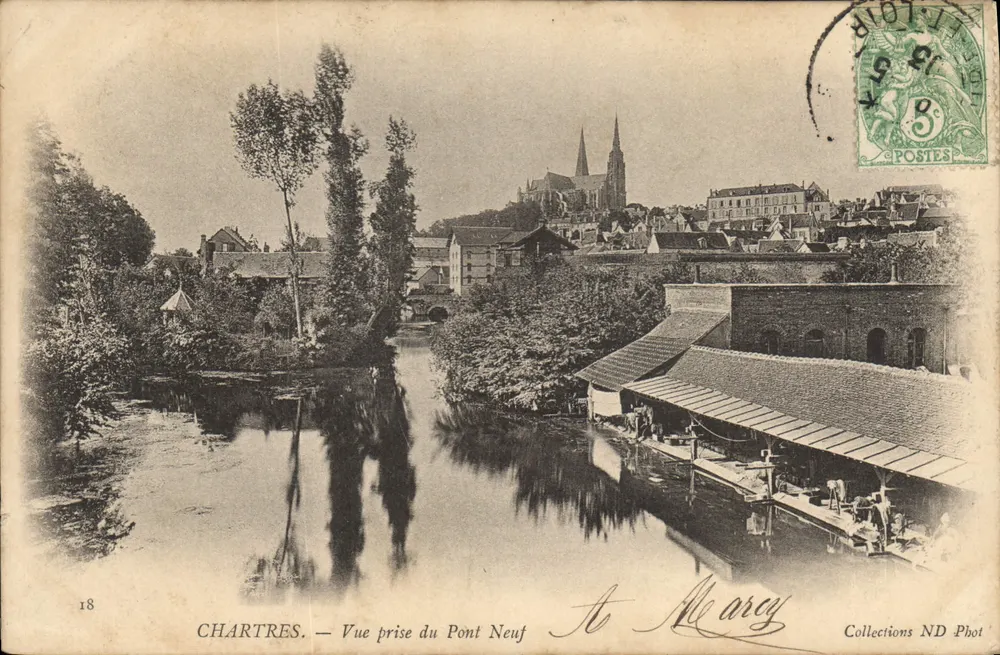 Chartres — Ansicht vom Neuen Brücke — St. Marcy Phot. Collections ND - Vorderseite