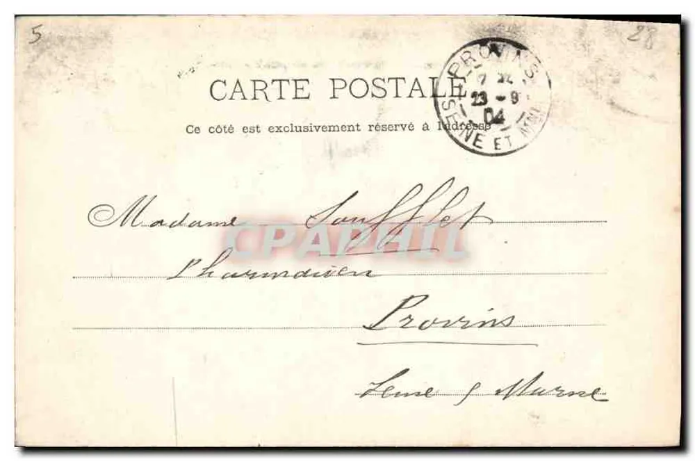 Chartres — Kirche Saint-Pierre, Ansicht aus der Rue Pétion — unbekannter Verlag - Rückseite