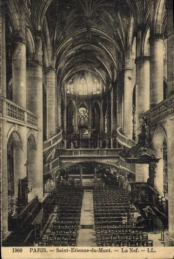 PARIS — Saint-Etienne-du-Mont — La Nef — LL. — 1960 - Recto
