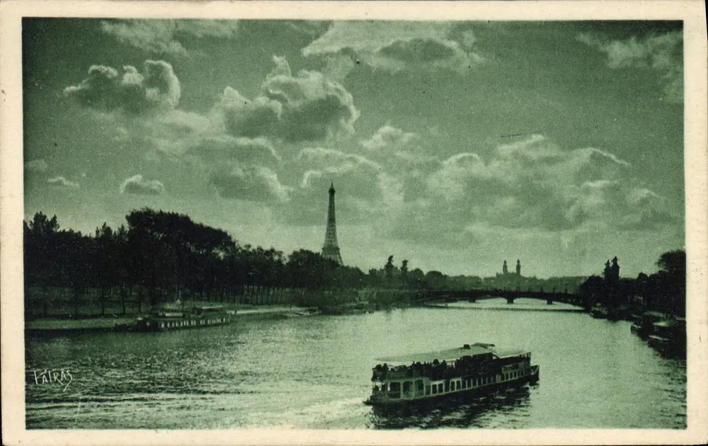 Paris — Ansicht der Seine mit der Eiffelturm — Verlag Fairas, Nr. 93 - Vorderseite