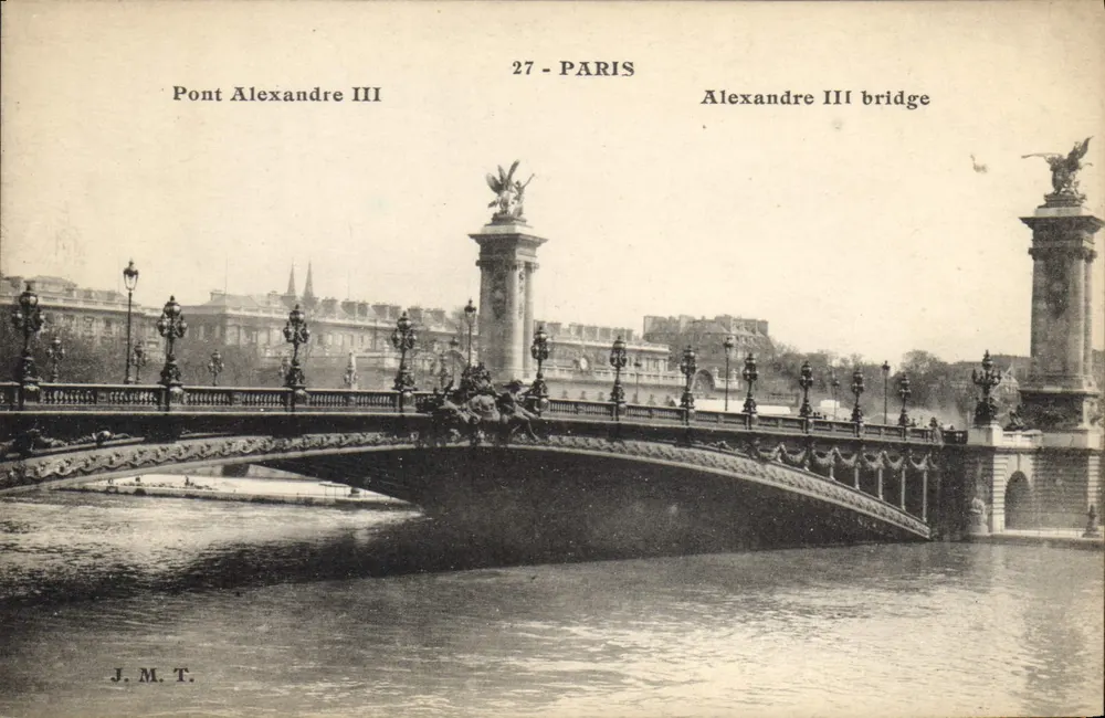 Pont Alexandre III — Paris — J.M.T. - Awers