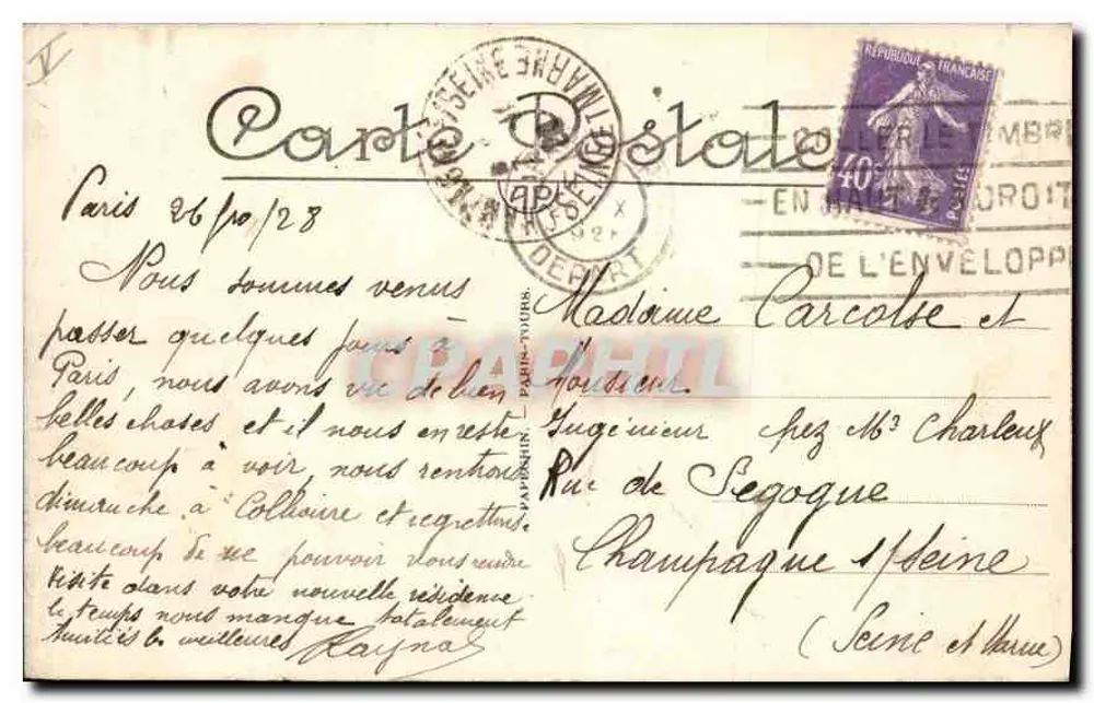 Paris — Der Trocadéro und die Pont d'Iéna — A.P. - Rückseite