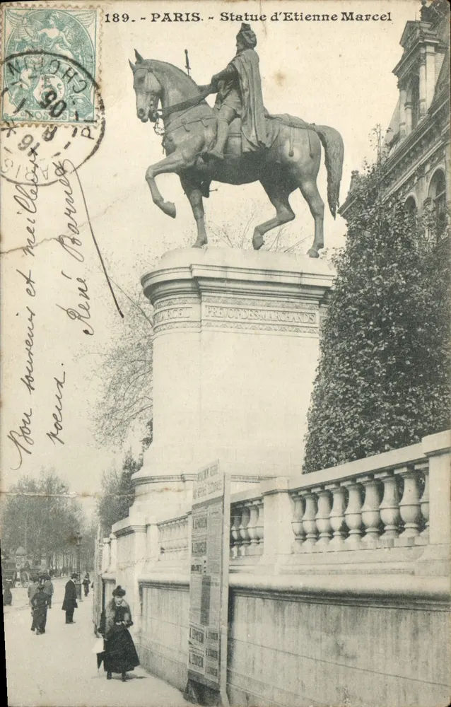 Paris - Estátua de Étienne Marcel — editor desconhecido, n° de série 189 - Frente