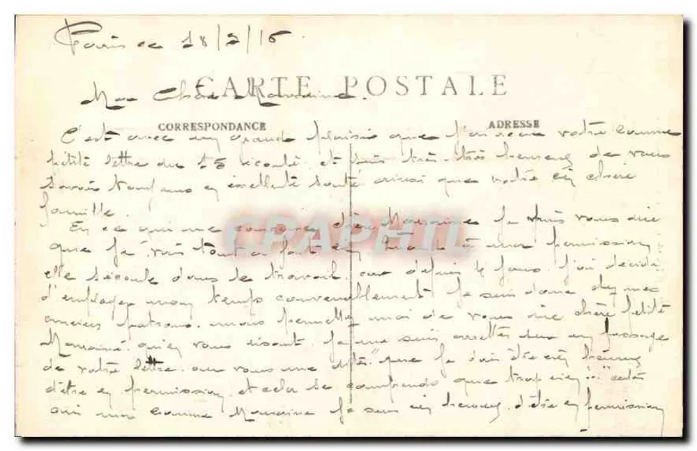 Paris — A Igreja de Nossa Senhora — C. M. n° 235 - Verso