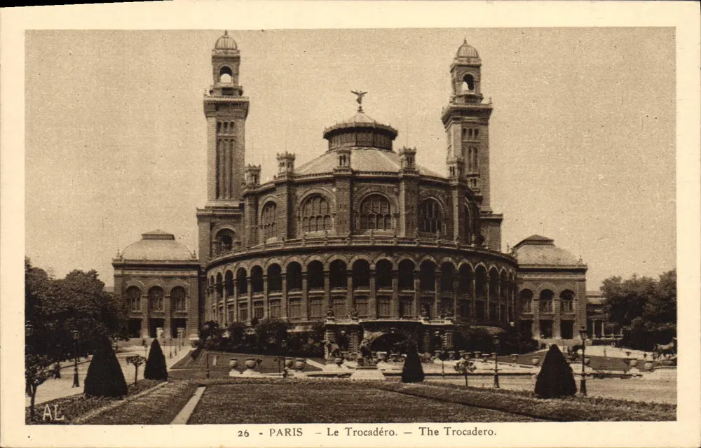 Paris - O Trocadéro — Editor A. L. n°26 - Frente