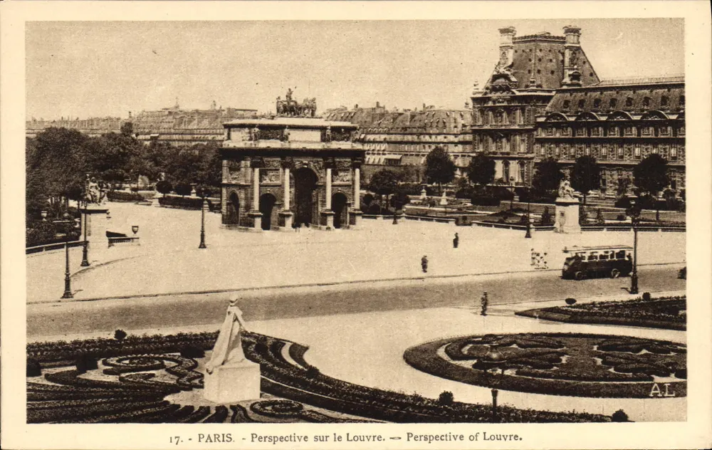 Paris - Perspectiva sobre o Louvre — Les Éditions Artistiques - A. L. - Frente
