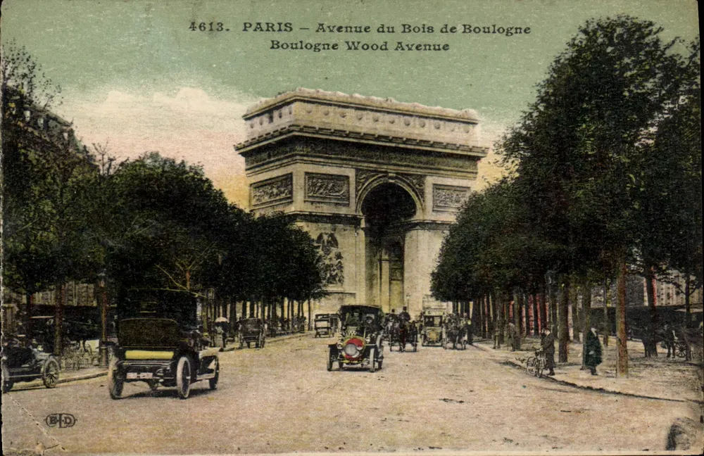 Paris – Avenue du Bois de Boulogne – Arc de Triomphe – Verlag B.D. n°4613 - Vorderseite