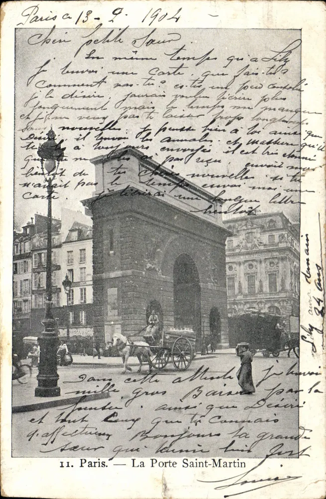 Paris — La Porte Saint-Martin — Collection du PETIT PARISIEN, N° 11 - Frente