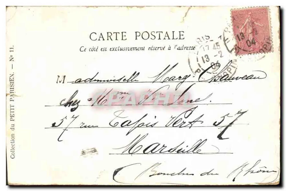 Paris — La Porte Saint-Martin — Collection du PETIT PARISIEN, N° 11 - Verso