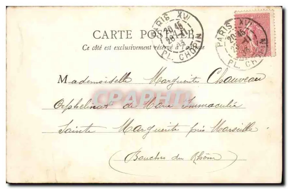 Paris - Ponte Alexandre-III — visão da ponte e dos barcos no rio Sena — editor E.R. Paris - Verso