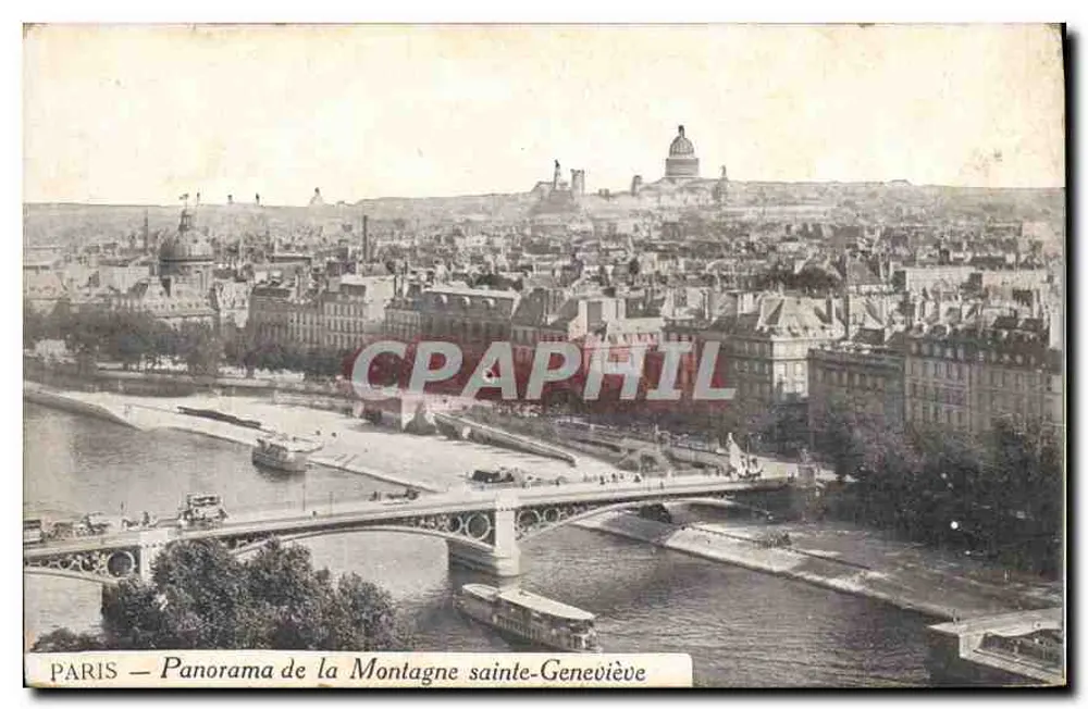 Paris — Panorama der Montagne Sainte-Geneviève — Verlag AB - Vorderseite
