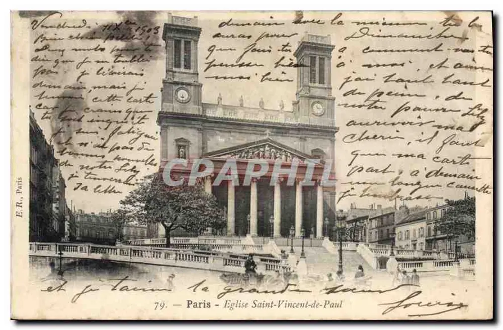 París — Iglesia de San Vicente de Paúl — E.R., París, n°79 - Anverso